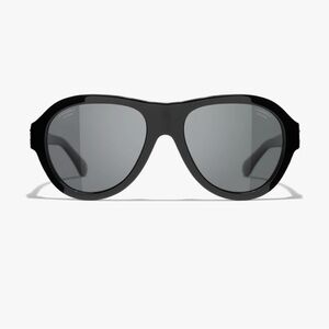 CHANEL Pilot Black Sunglasses
